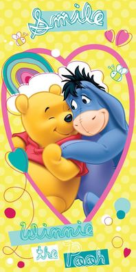 Disney Winnie Puuh Smile Badetuch für Kinder aus Baumwolle - 70 x 140 cm