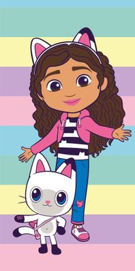 Gabby's Dollhouse Colors Badehandtuch Badetuch für Kinder aus Baumwolle - 70 x