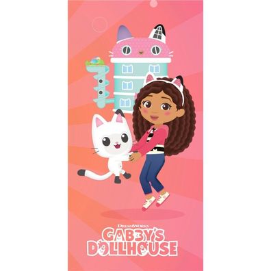 Gabby's Dollhouse Dream House , ( ) Badetuch für Kinder aus Polyester - 70 x