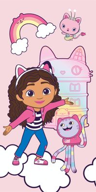 Gabby's Dollhouse Dreamland Badehandtuch Badetuch für Kinder aus Baumwolle - 70