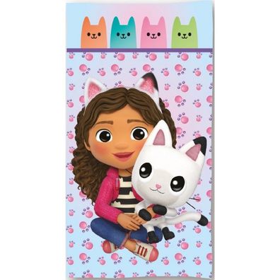 Gabby's Dollhouse Paw Badehandtuch, (Schnell trocknend) Badetuch für Kinder aus