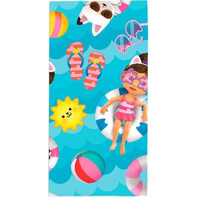 Gabby's Dollhouse Summer Badetuch für Kinder aus Baumwolle - 70 x 140 cm