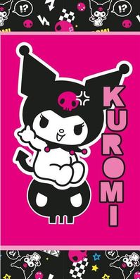 Hello Kitty Kuromi Rebel Badehandtuch, (Schnell trocknend) Badetuch für Kinder