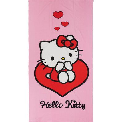 Hello Kitty Love Badehandtuch, (Fast Dry) Badetuch für Kinder aus Polyester