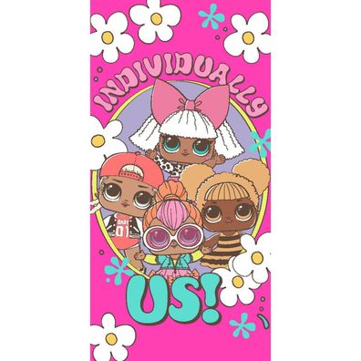 LOL Surprise! Flowers Badehandtuch Badetuch für Kinder aus Baumwolle - 70 x 140