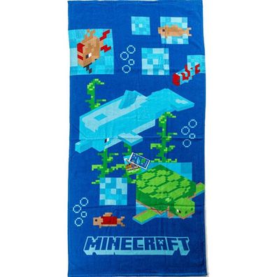 Minecraft Aquatic Badetuch für Kinder aus Baumwolle - 70 x 140 cm