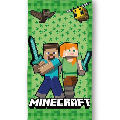 Minecraft Cube World , (Schnell trocknend) Badetuch für Kinder aus Polyester