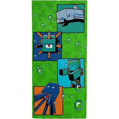 Minecraft Ocean Depths Badetuch für Kinder aus Baumwolle - 70 x 140 cm