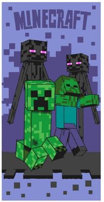 Minecraft Sketch Mobs Badetuch für Kinder aus Baumwolle - 70 x 140 cm
