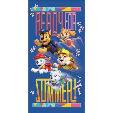 Paw Patrol , ( ) Badetuch für Kinder aus Polyester - 70 x 140 cm