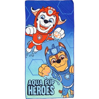 Paw Patrol Aqua (Fast Dry) Badetuch für Kinder aus Polyester - 60 x 120 cm