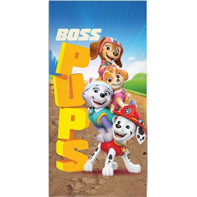 Paw Patrol Boss Pups Badetuch für Kinder aus Baumwolle - 70 x 140 cm