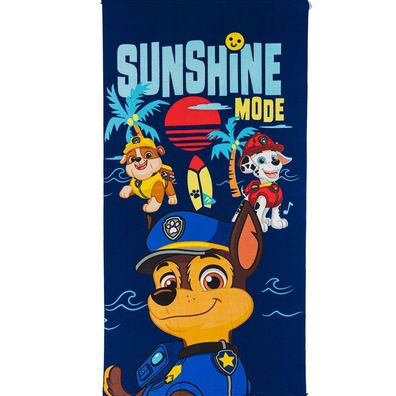 Paw Patrol Sunshine Mode , (Schnell trocknend) Badetuch für Kinder aus