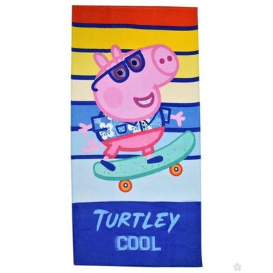 Peppa Wutz Catch a Wave Badetuch für Kinder aus Baumwolle - 70 x 140 cm