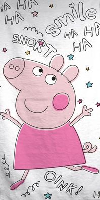 Peppa Wutz Snort Badehandtuch Badetuch für Kinder aus Baumwolle - 70 x 140 cm
