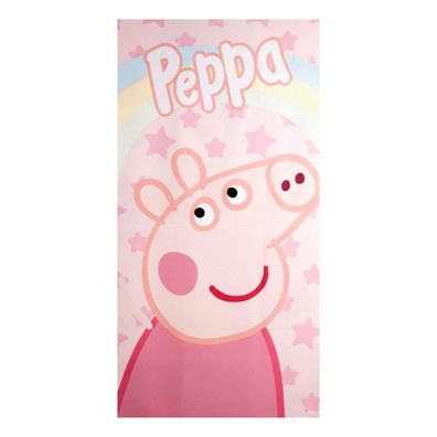 Peppa Wutz Stars , (Schnell trocken) Badetuch für Kinder aus Polyester - 70 x