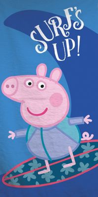 Peppa Wutz Surf Badetuch für Kinder aus Baumwolle - 70 x 140 cm