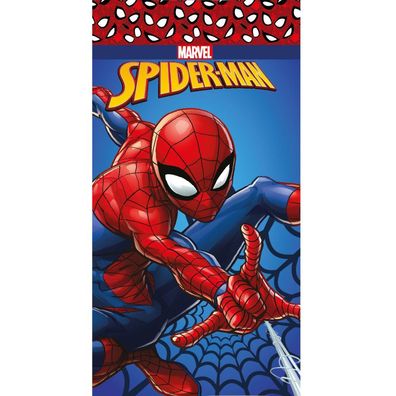 Spiderman Action Web , (Fast Dry) Badetuch für Kinder aus Polyester - 70 x 140