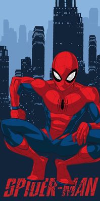 Spiderman City Badetuch für Kinder aus Baumwolle - 70 x 140 cm