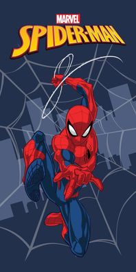 Spiderman Dark City , ( ) Badetuch für Kinder aus Polyester - 70 x 140 cm