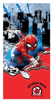 Spiderman Jump Bade- und ( ) Badetuch für Kinder aus Polyester - 70 x 137 cm
