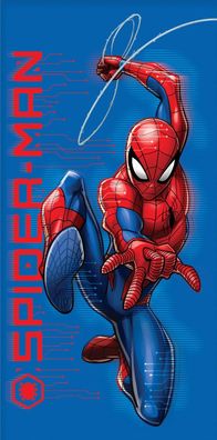 Spiderman Jump Badehandtuch Badetuch für Kinder aus Baumwolle - 70 x 140 cm