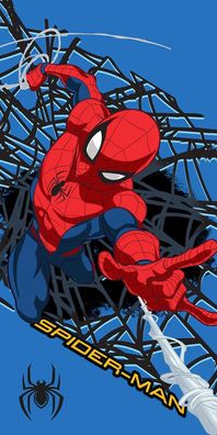 Spiderman Web Hero , ( ) Badetuch für Kinder aus Polyester - 70 x 140 cm