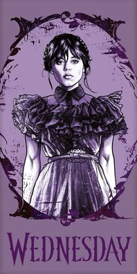 Wednesday Purple Badetuch für Kinder aus Baumwolle - 70 x 140 cm