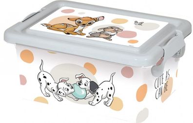 Disney Classics Dots Kunststoff- 3,7 L Aufbewahrungsbox für Kinder - 12 x 19 x