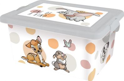 Disney Classics Dots Kunststoff- 7 L Aufbewahrungsbox für Kinder - 18,5 x 19,2