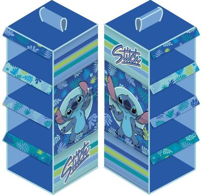 Disney Lilo und Stitch Leaf hängender Kleiderschrank- 4 Fächer Organizer für