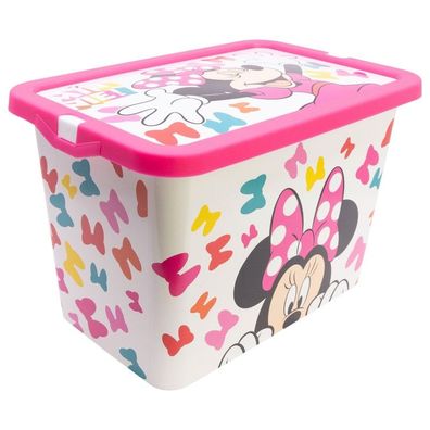 Disney Minnie Edgy Bows Kunststoff- 7 L Aufbewahrungsbox für Kinder - 19 x 19,5