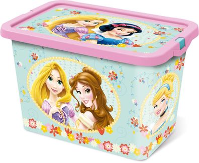 Disney Prinzessin Tea Party Kunststoff- 7 L Aufbewahrungsbox für Kinder - 19 x