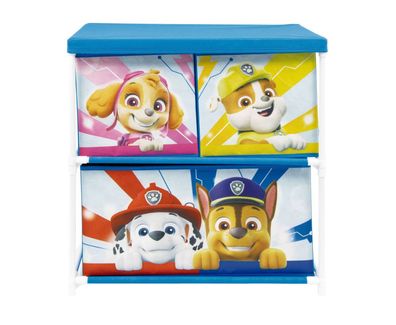 Paw Patrol Spielzeuglagerregal mit 3 Fächern Spielzeugregal für Kinder - 53 x