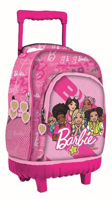 Barbie Dream Squad Premium Rollschultasche, Tasche 44 cm Schultasche mit Rollen