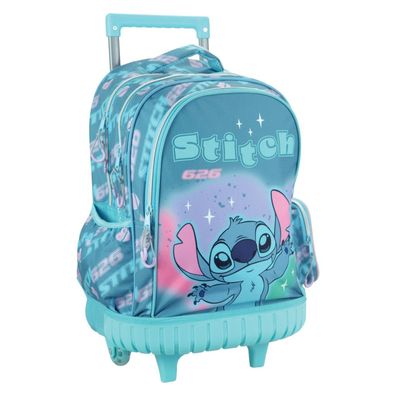 Disney Lilo und Stitch Brush It Out Premium Rollrucksack, 46 cm Schultasche mit