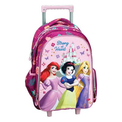 Disney Prinzessin Strong Rollschultasche, Tasche 46 cm Schultasche mit Rollen