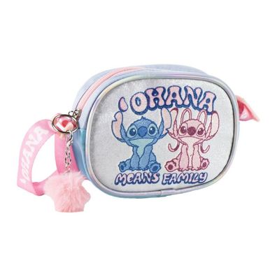 Disney Lilo und Stitch Ohana glitzer Umhängetasche für Kinder - 15 x 11 cm