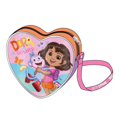 Dora the Explorer Let's Go glitzernde Umhängetasche für Kinder - 15 x 14 cm