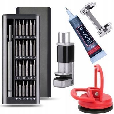 Rosfix Set LCD Reparaturwerkzeug – B7000 Kleber, Sauger, 25in1 Schrauber