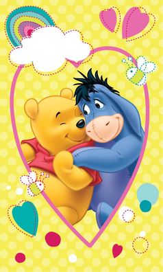 Disney Winnie Puuh Smile Gesichtstuch für Kinder aus Baumwolle - 30 x 50 cm