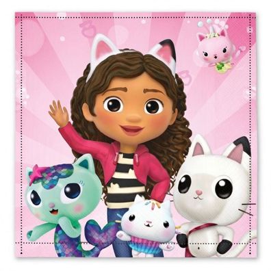Gabby's Dollhouse Cat World Gesichtstuch für Kinder aus Baumwolle - 30 x 30 cm