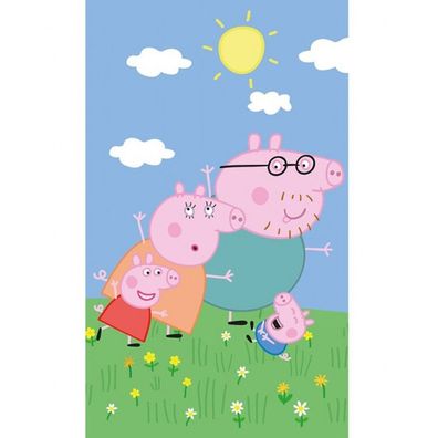 Peppa Wutz Family Gesichtstuch für Kinder aus Baumwolle - 30 x 50 cm