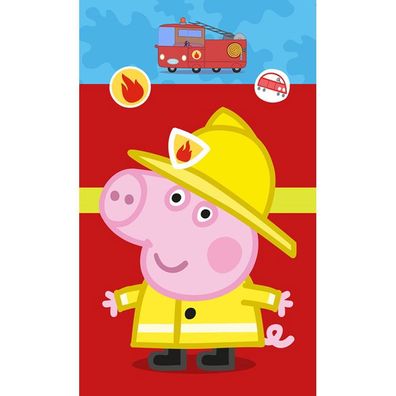 Peppa Wutz Fireman Gesichtstuch für Kinder aus Baumwolle - 30 x 50 cm