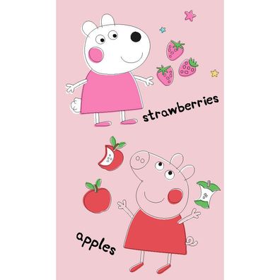 Peppa Wutz Fruits Gesichtstuch für Kinder aus Baumwolle - 30 x 50 cm
