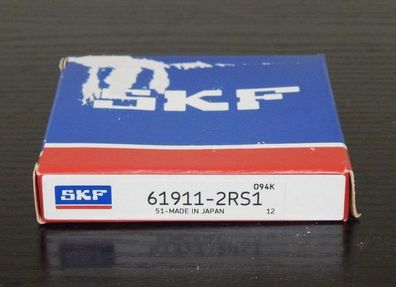 SKF Rillenkugellager 61911-2RS1 Neu