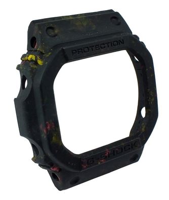 Casio G-SHOCK | Bezel Lünette Resin schwarz/orange | G-5600BG-1