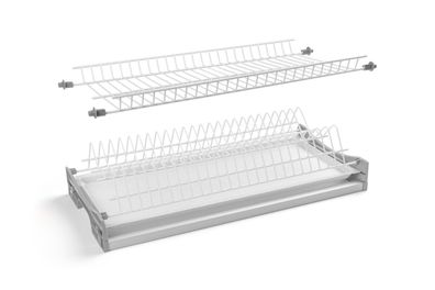 Abtropffläche GTV BASIC 1, zweistöckig, Schrank 500, für 16 - 18 mm Platten, weiß