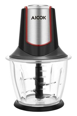 Zerkleinerer MD-8103D (1200 ml, 4 Edelstahlklingen, Edelstahl, Glas, 300W, 240V