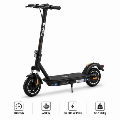 Elektroroller mit Straßenzulassung (ABE), faltbarer E-Scooter für Erwachsene – mit